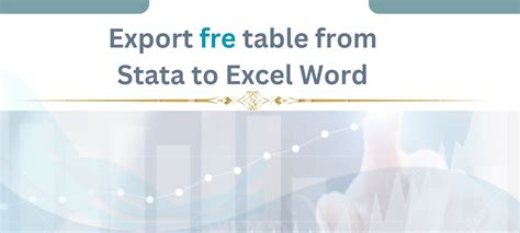 stata export table to excel|stata export table to word.